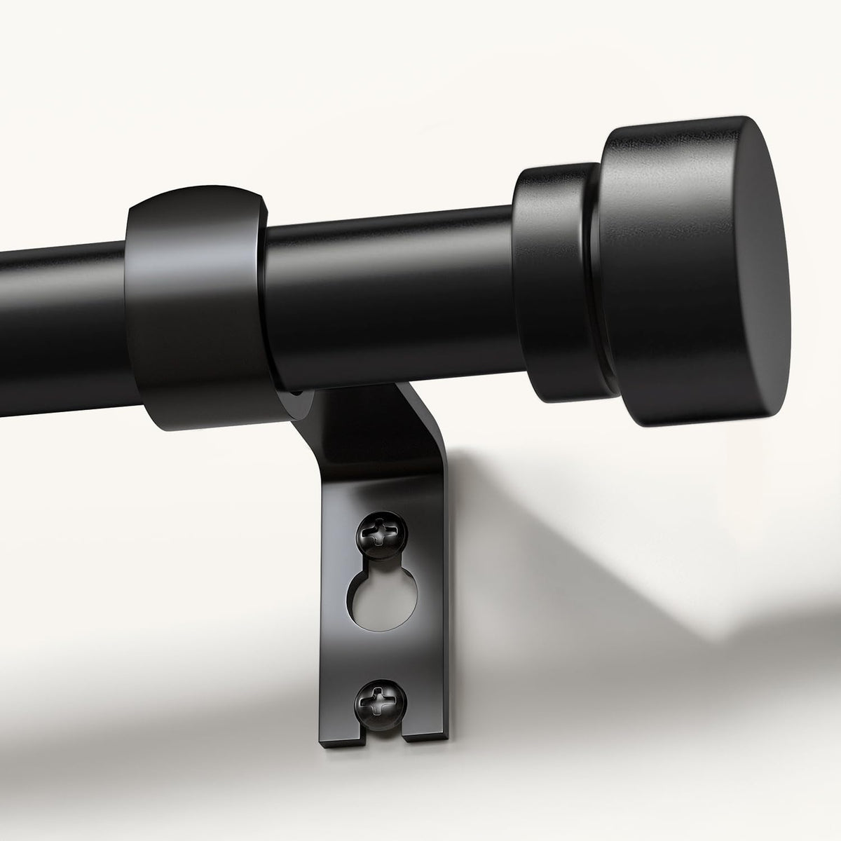 Lootkell modern black curtain rod extended view for versatile window coverage