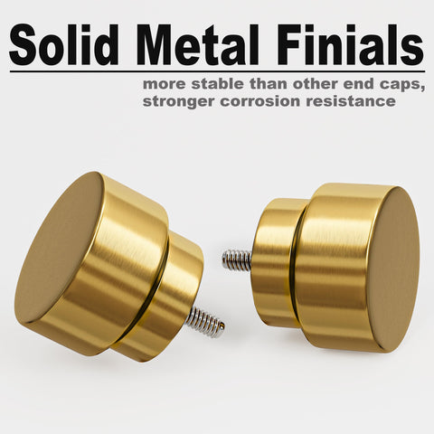 Lootkell 1-inch brass curtain rod demonstrates durable metal diameter.