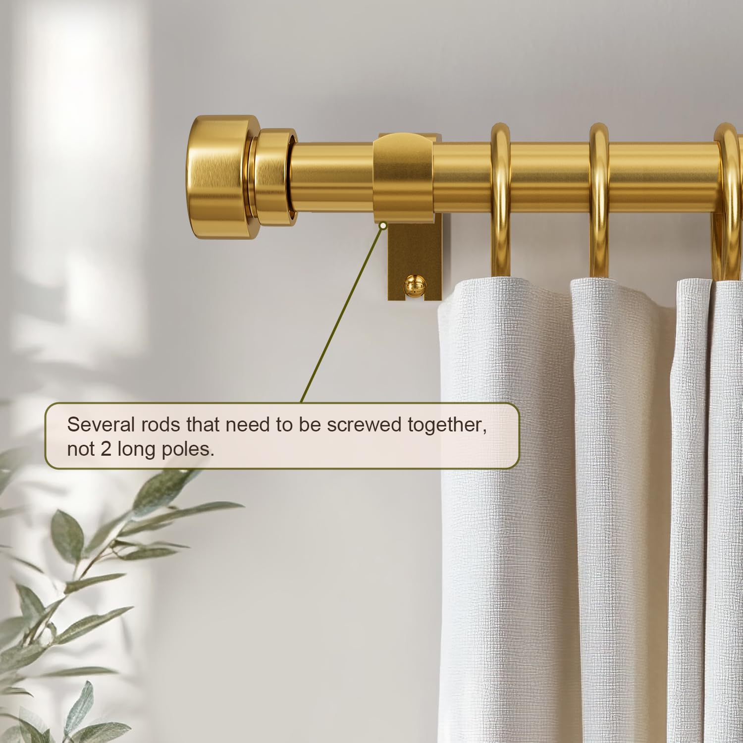 Lootkell heavy-duty rod with brackets for secure mounting.