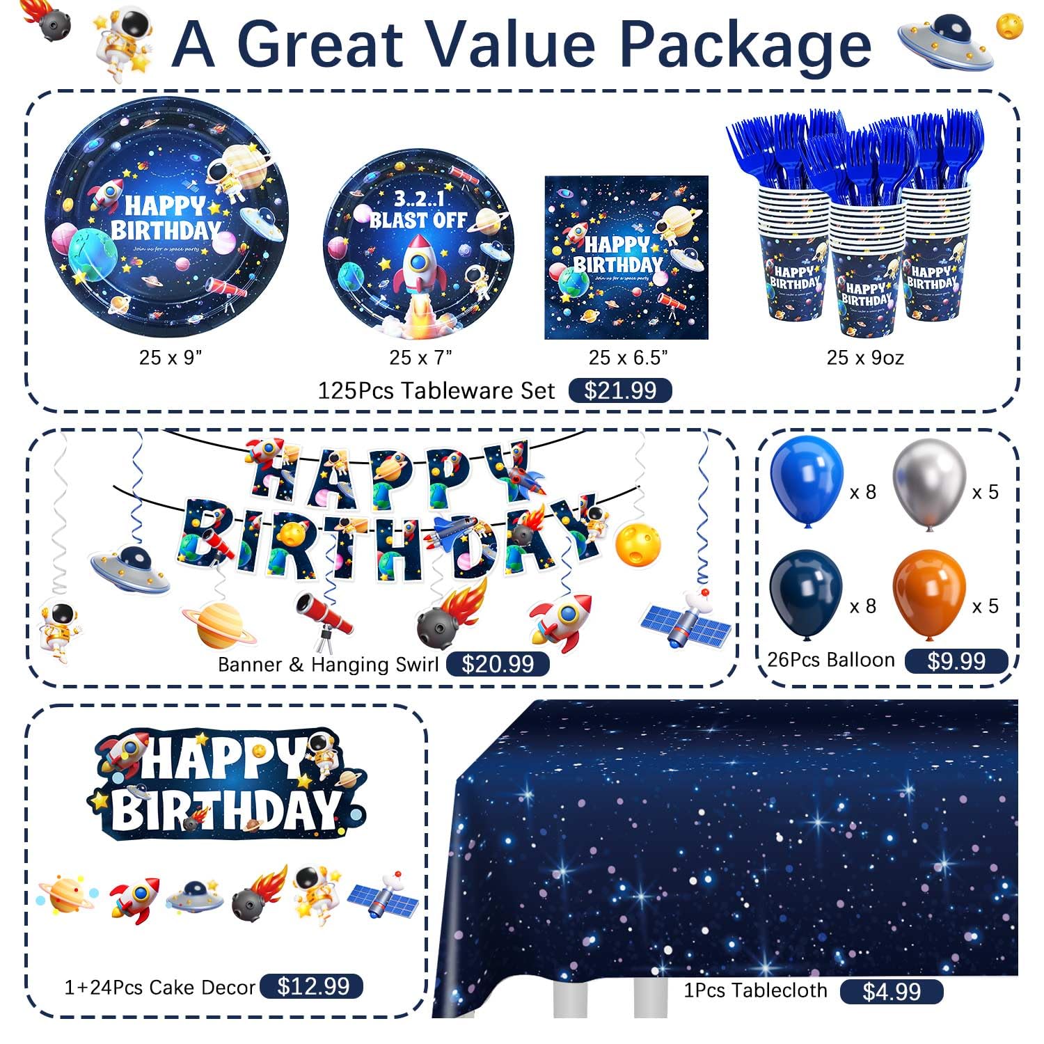 Lopeastar space party kit cake plates spotlight the cake centerpiece and easy serving