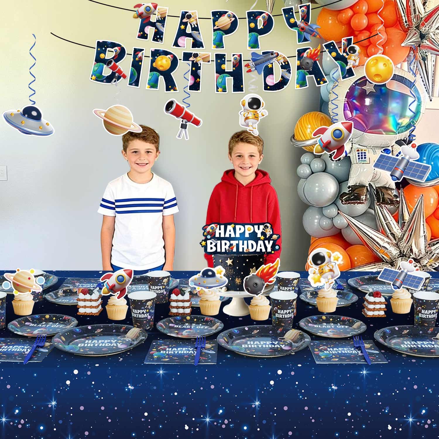 Lopeastar space party kit napkins coordinate decor and contain mess