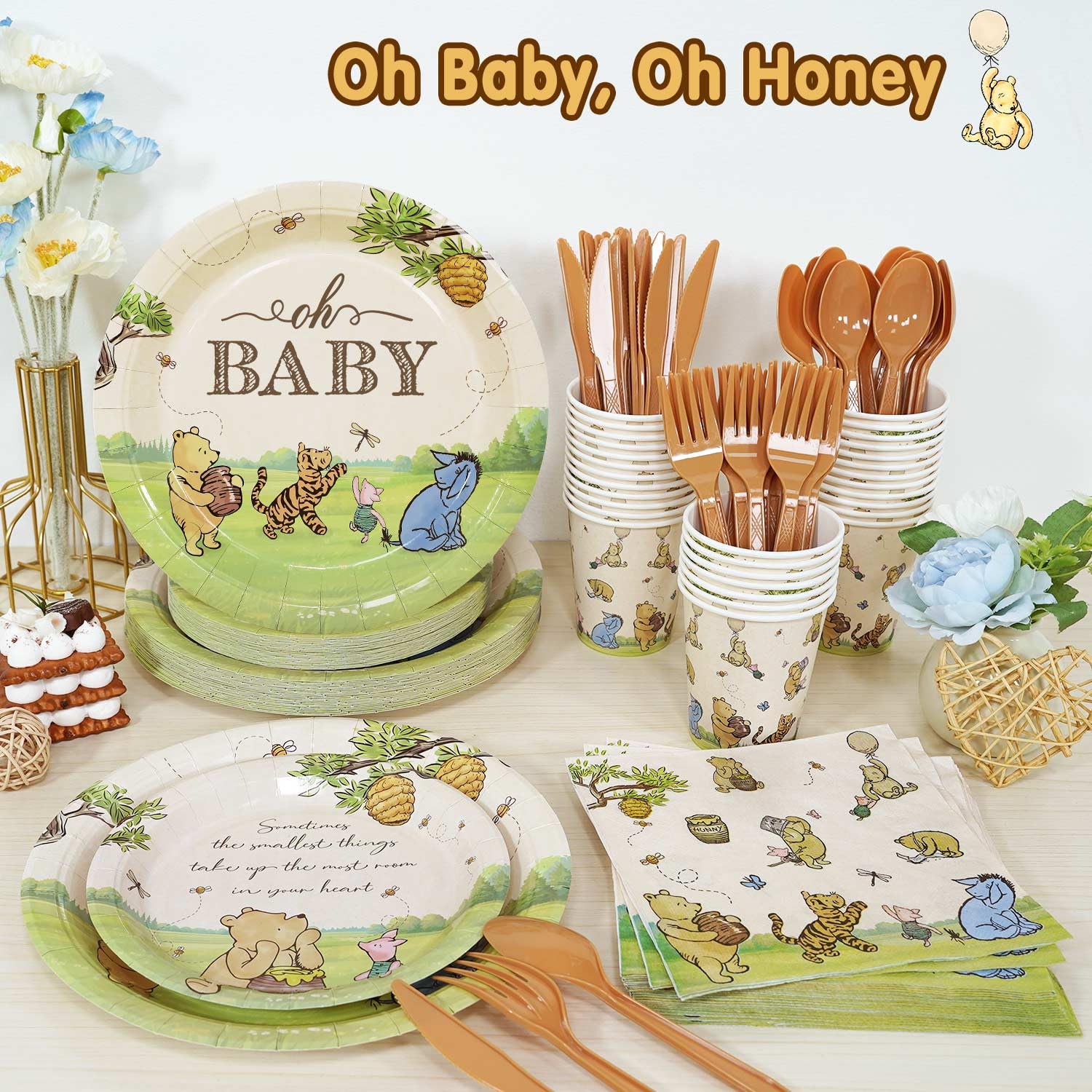 Lopeastar Winnie Bear cups provide easy serving and party ambiance