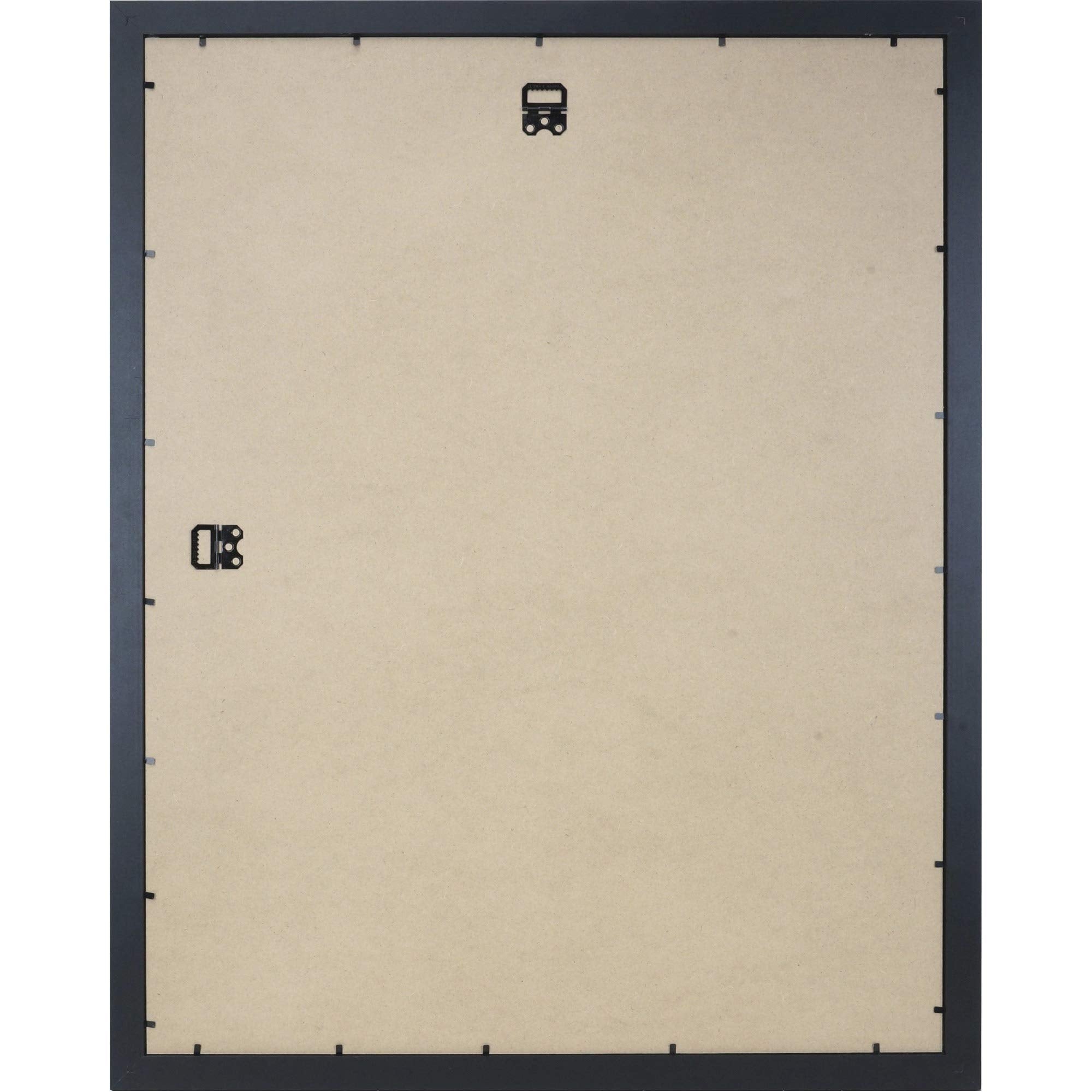 Lorell solid wood poster frame 22x28 hanging setup demonstrates vertical or horizontal mounting versatility