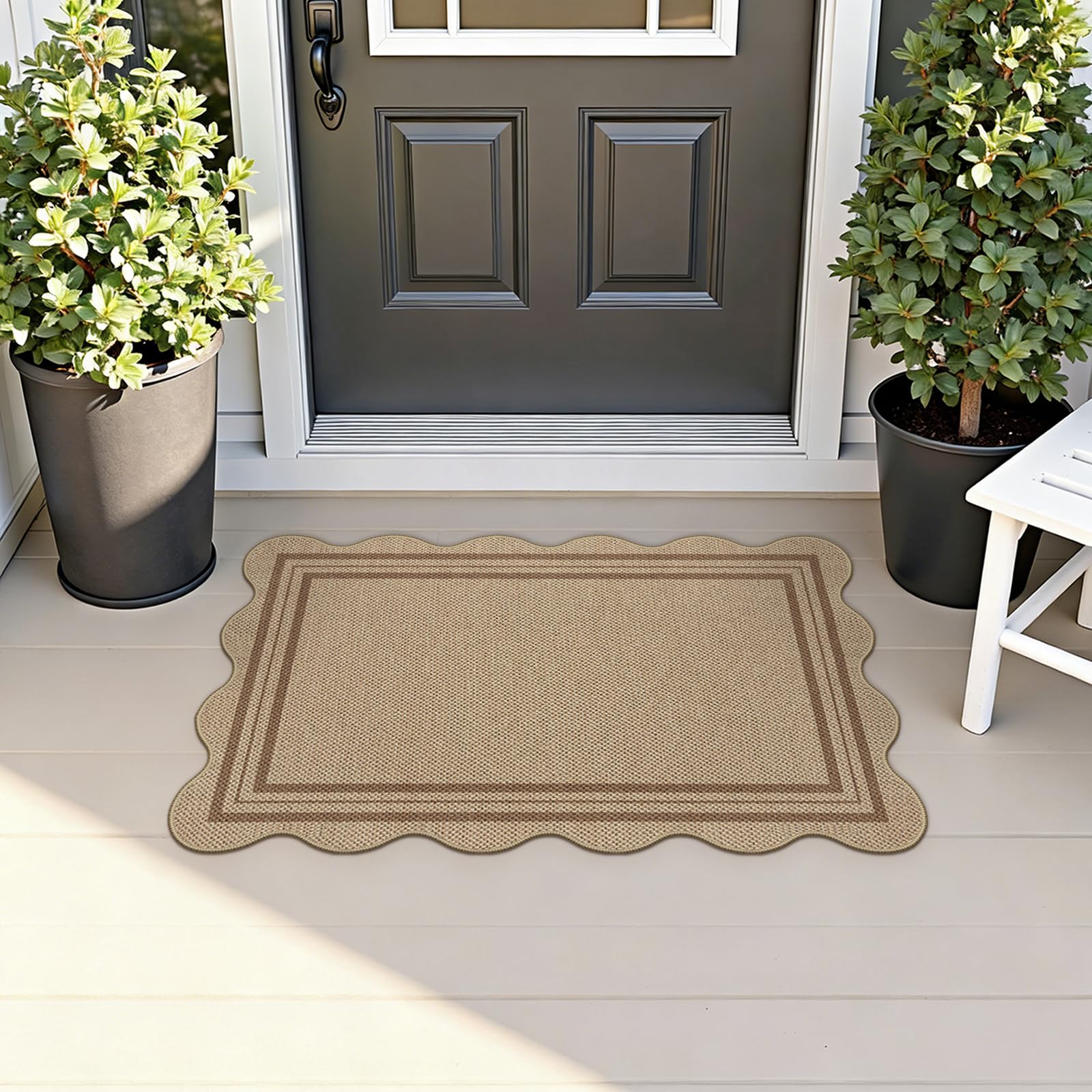 LORWER 2x3 Kitchen Rug close-up showing low-pile, high-traffic-friendly surface.