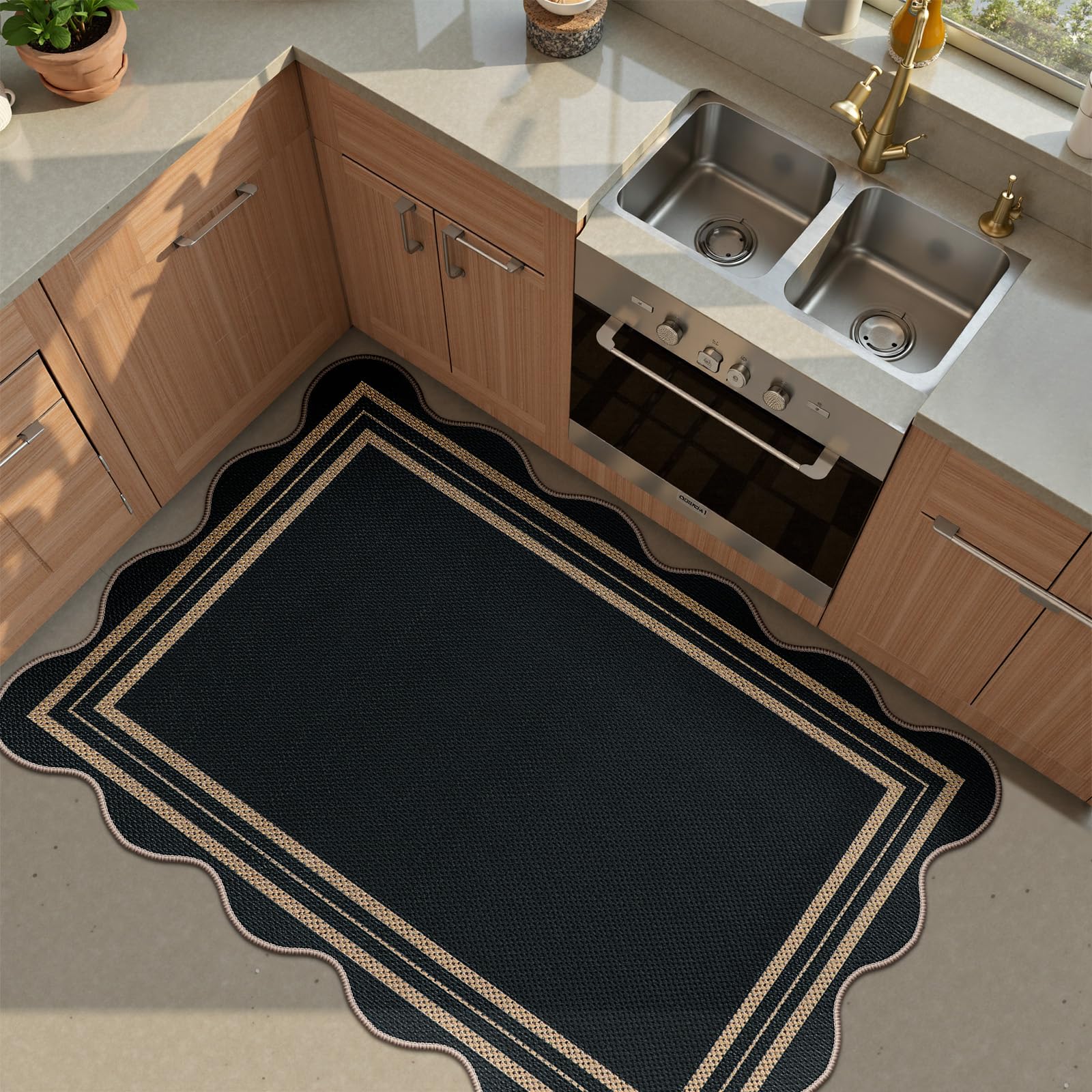LORWER Charcoal color nuances help cohesion with various home décors and lighting.
