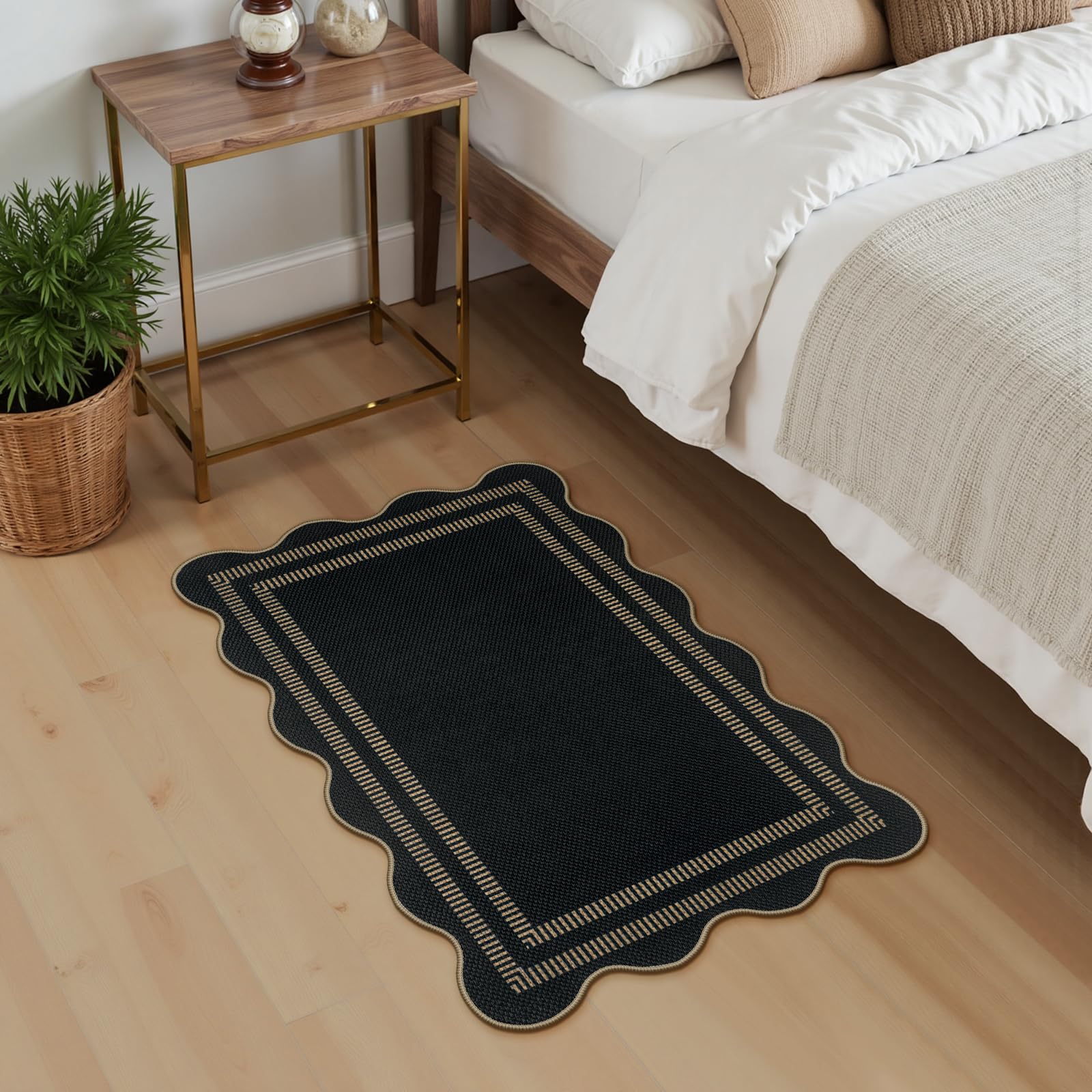 LORWER Easy Jute Outdoor Mat in a kitchen entrance for daily use
