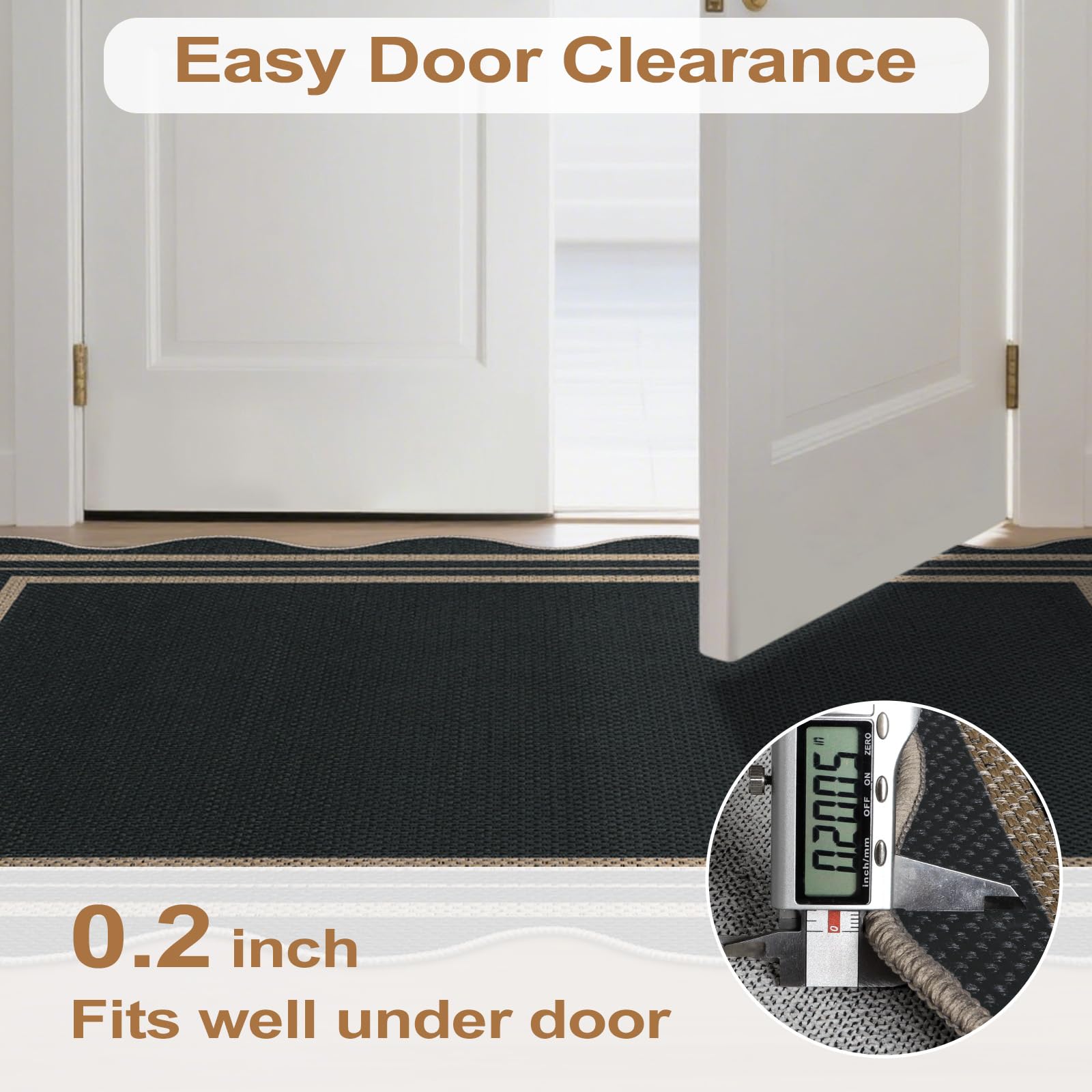 LORWER low-pile 0.2-inch rug designed for high-traffic areas.