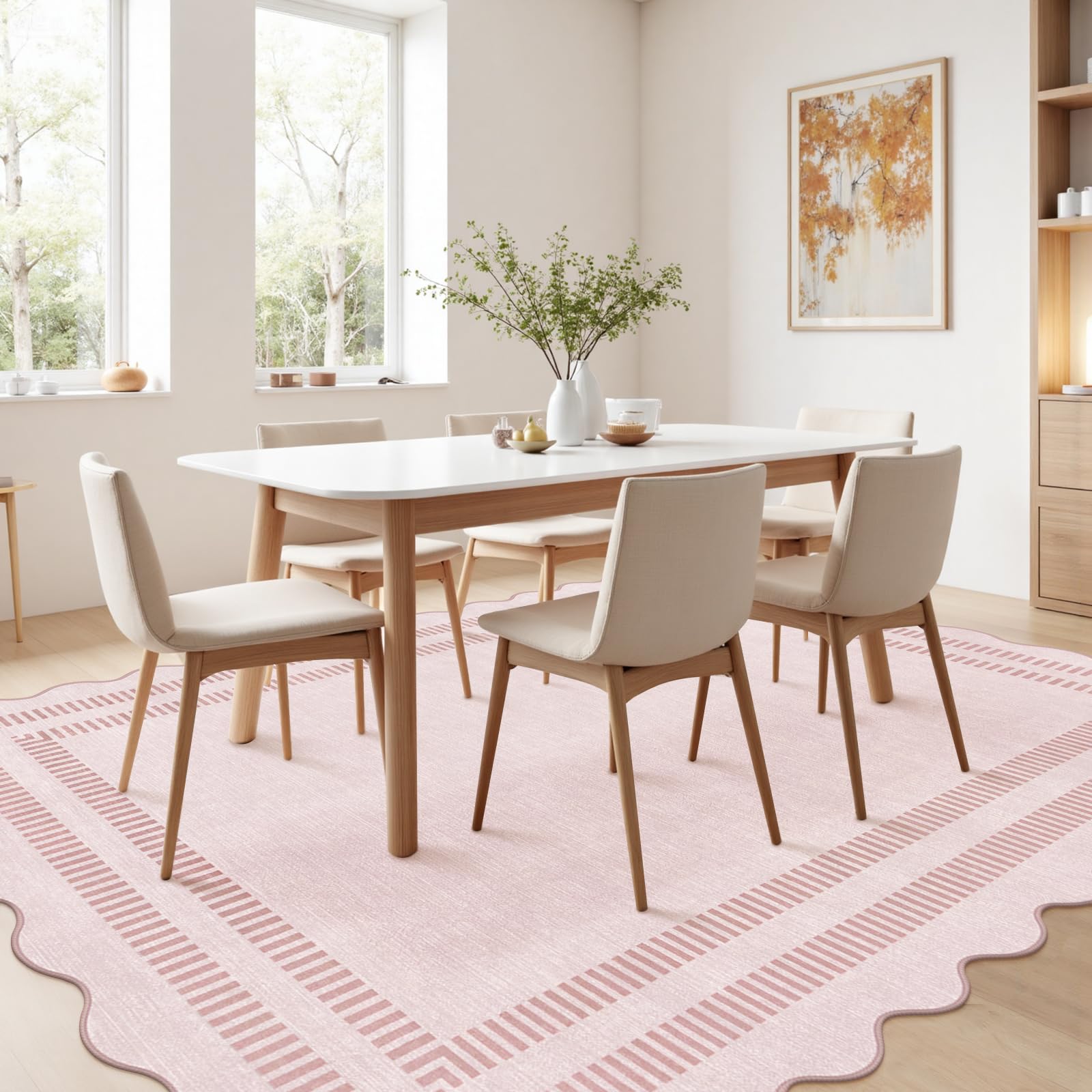 LORWER low-pile rug designed for high-traffic living spaces.