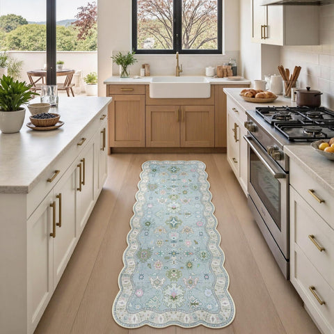 LORWER rug non-slip-back illustrates safety on hard floors for busy hallways.