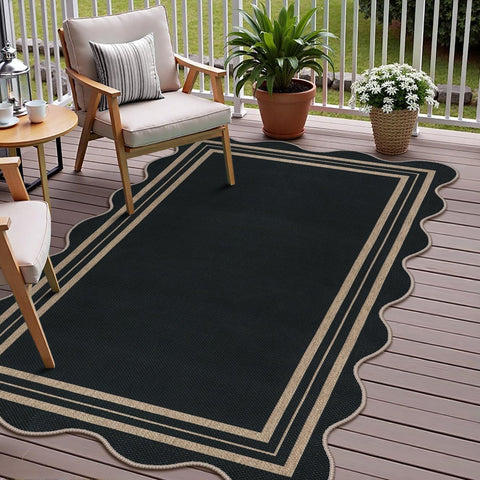 LORWER versatile indoor outdoor rug suits patios and living spaces.