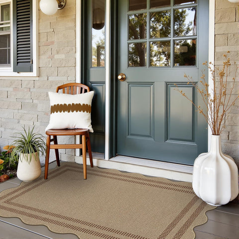 LORWER closeup texture reveals jute-like look with easy-care polyester finish.