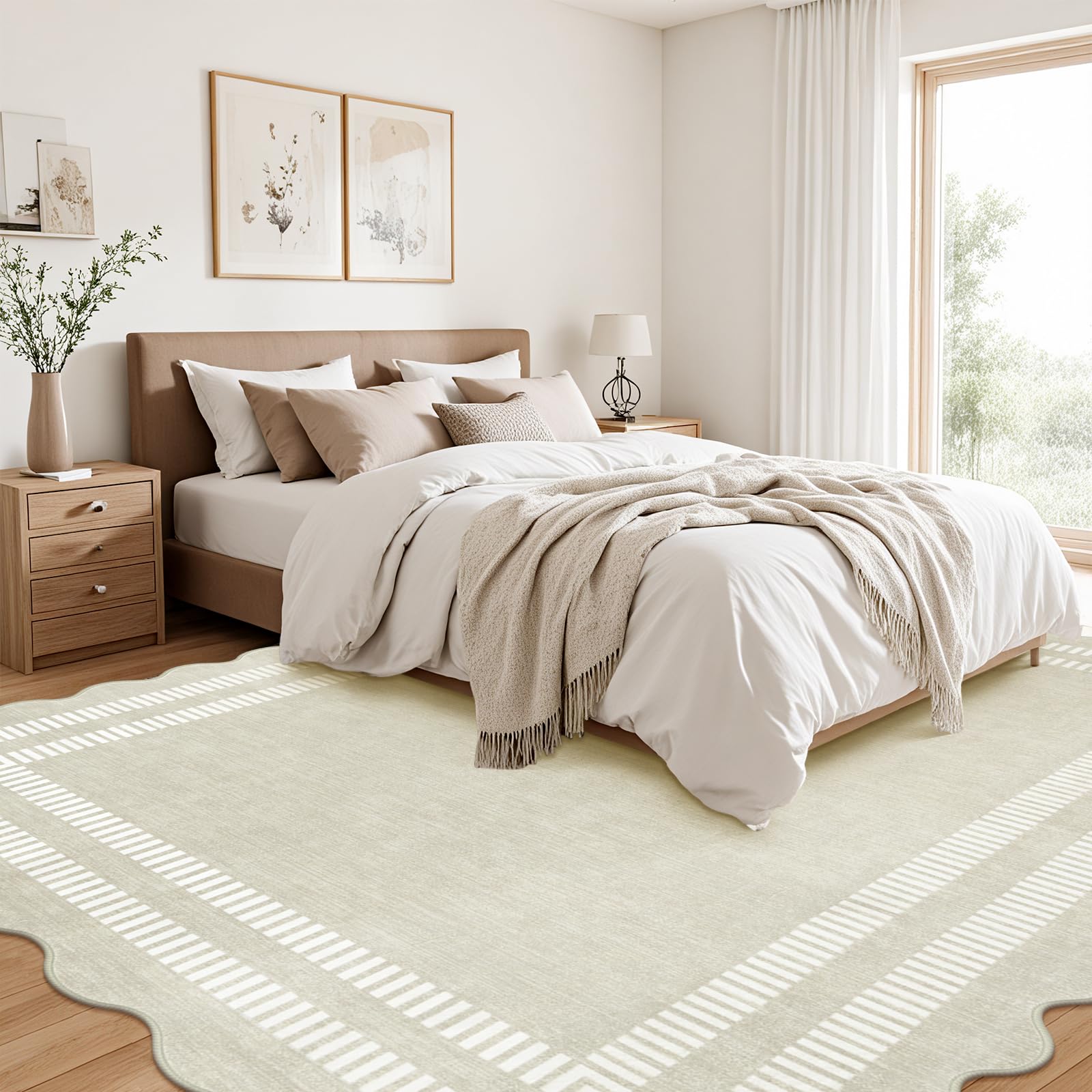 LORWER washable rug is ideal for homes with kids and pets.