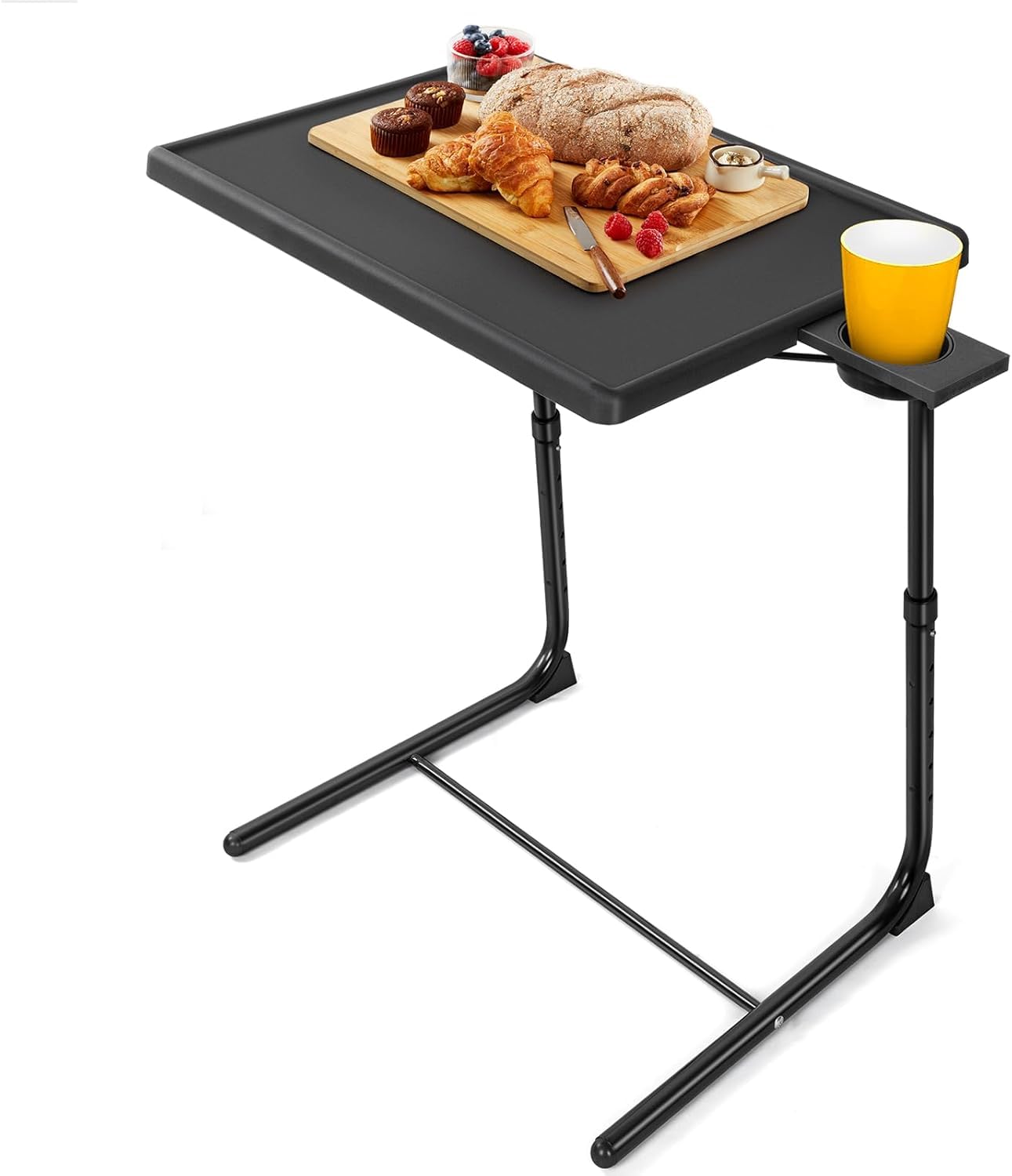 LORYERGO TV Tray being assembled showing quick setup and sturdy frame