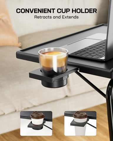 LORYERGO TV Tray folded flat for under-sofa storage