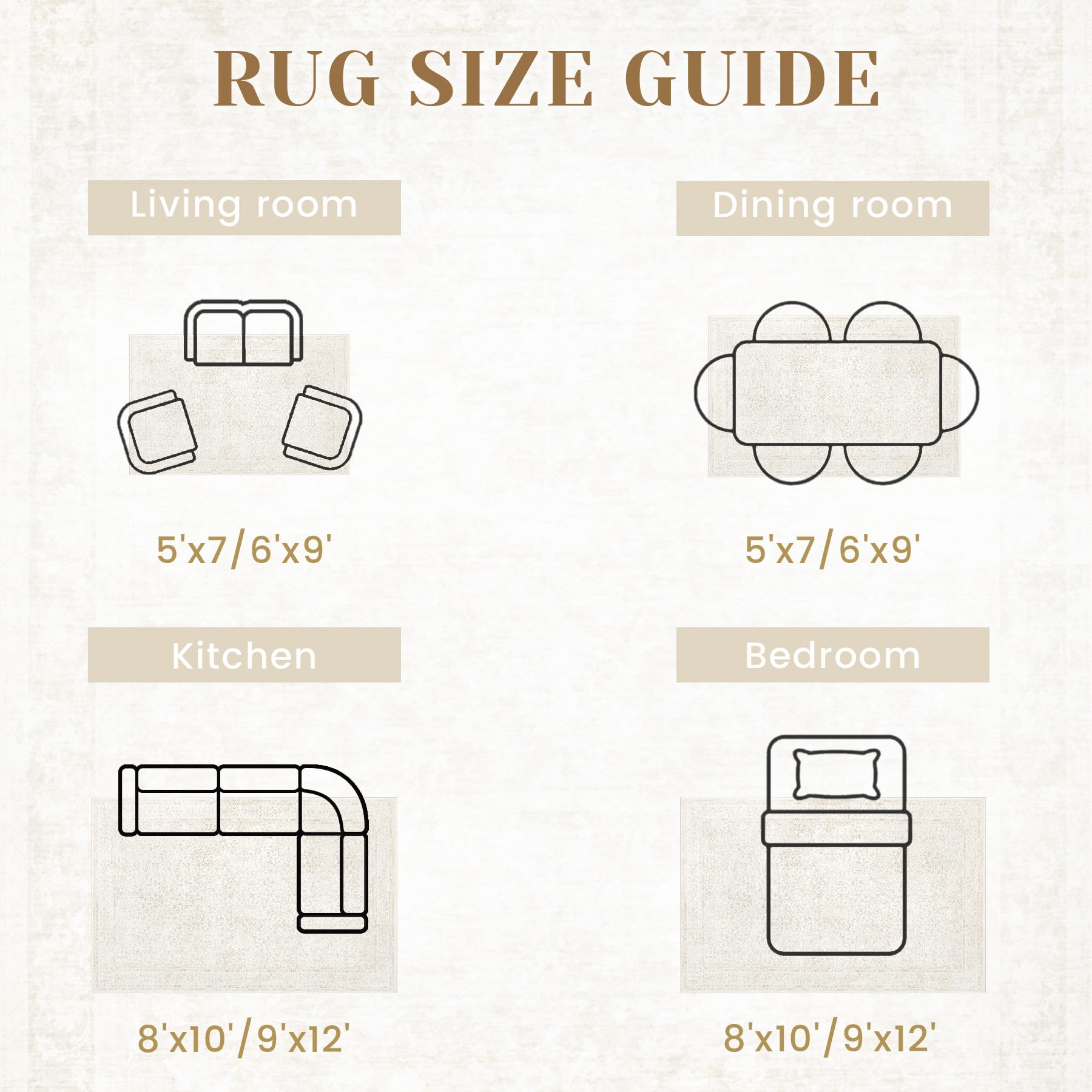 Losbulake large area rug adapts to busy spaces under furniture and decor.