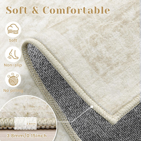 Losbulake soft low-pile cashmere-like feel underfoot for everyday comfort.