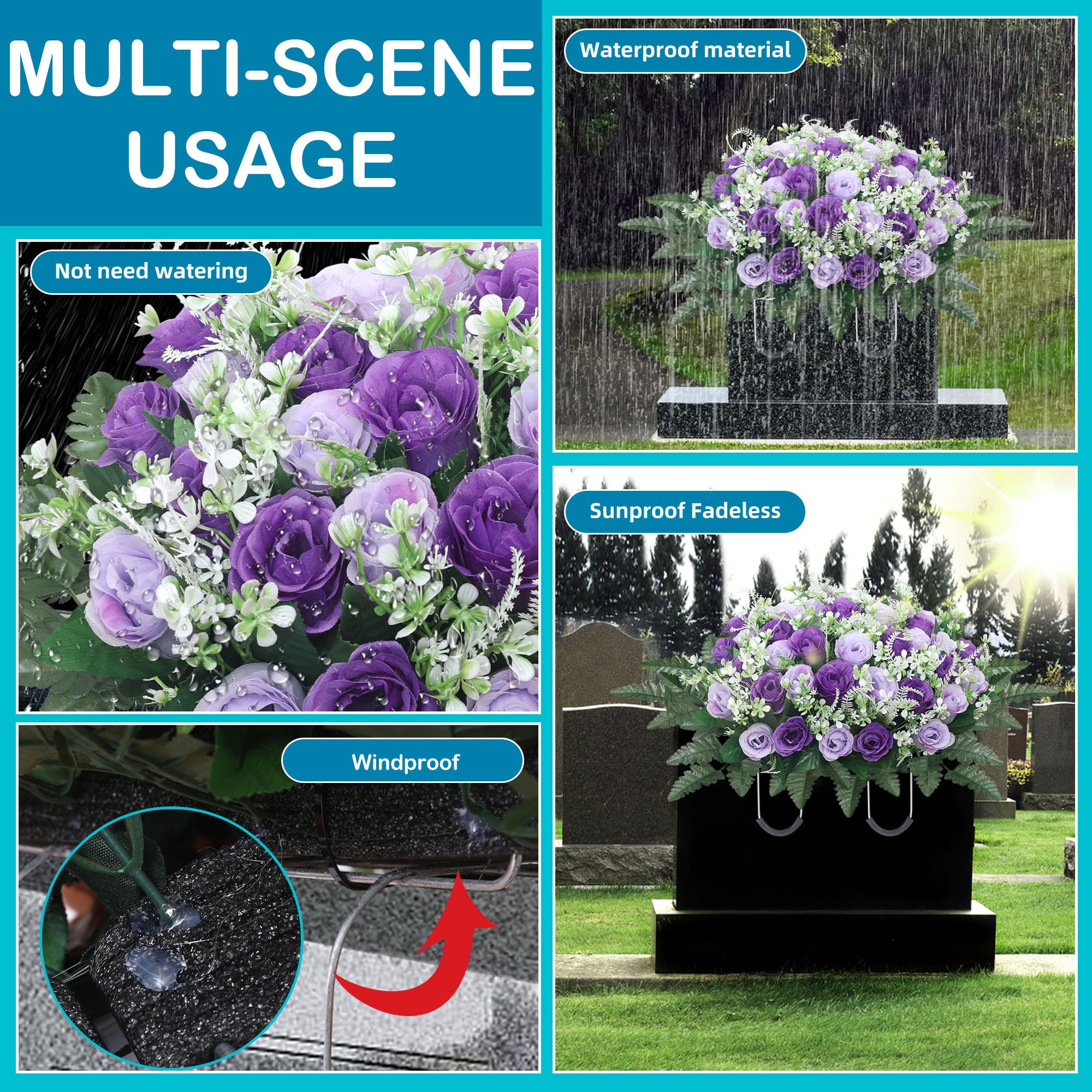 LOSFOTBO cemetery flowers saddle on outdoor display for graves