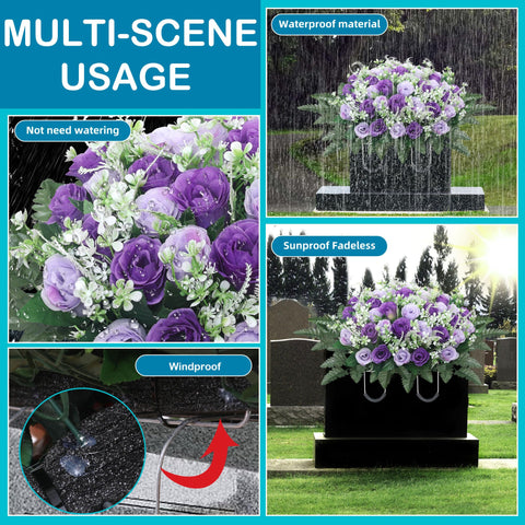 LOSFOTBO cemetery flowers saddle on outdoor display for graves