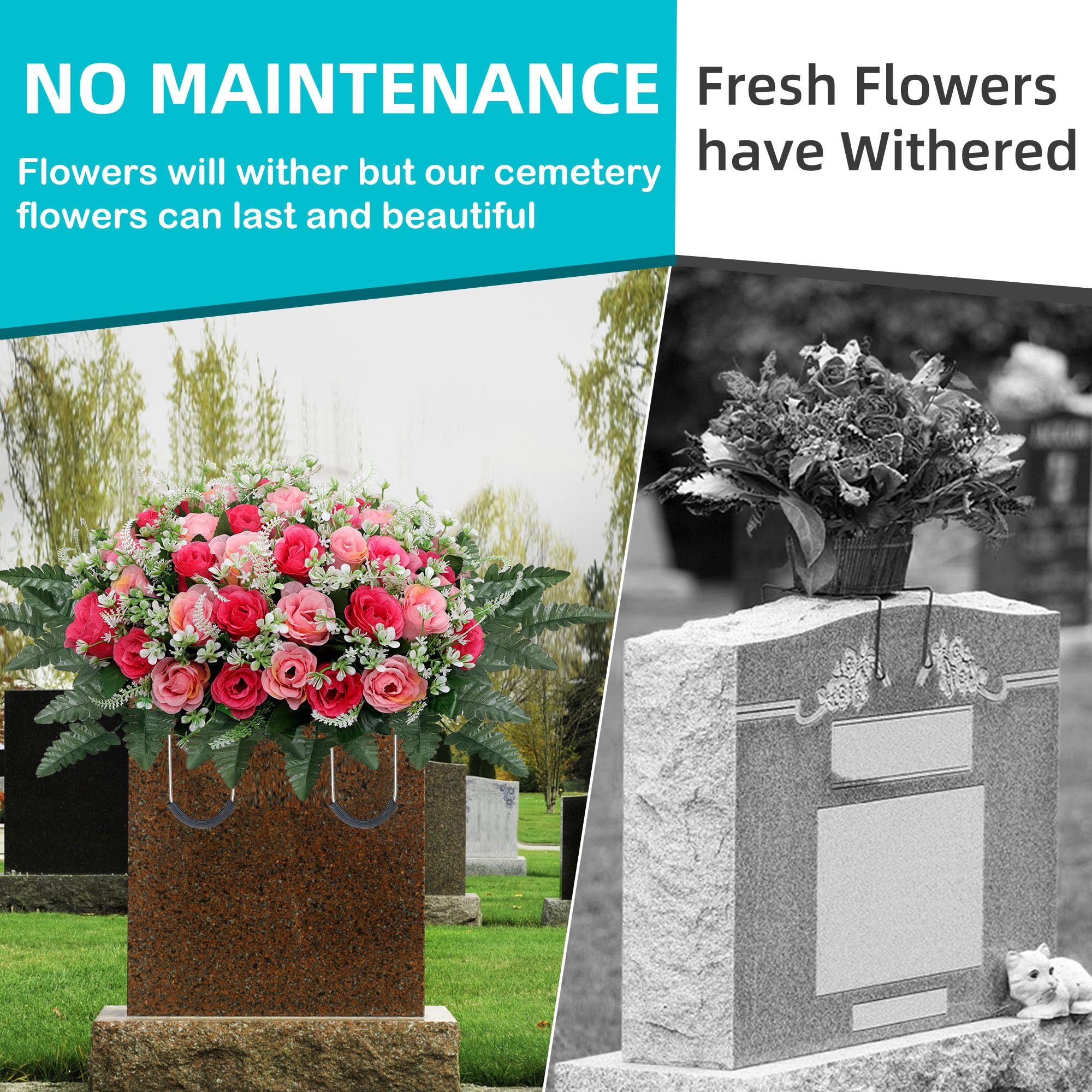 LOSFOTBO headstone saddle dimension 27x19x10 cm fits standard gravestones