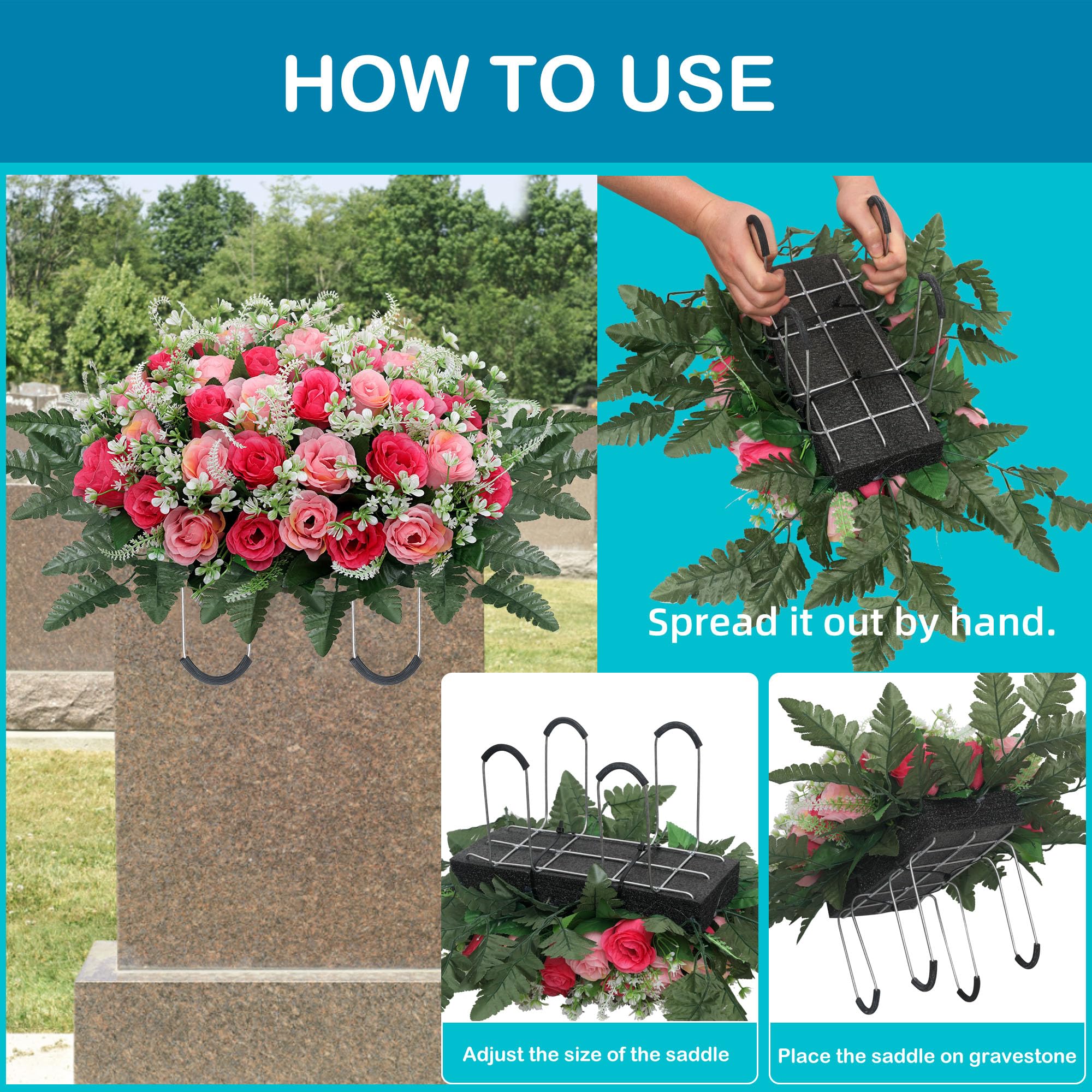 LOSFOTBO outdoor installation on a grave marker for year-round display