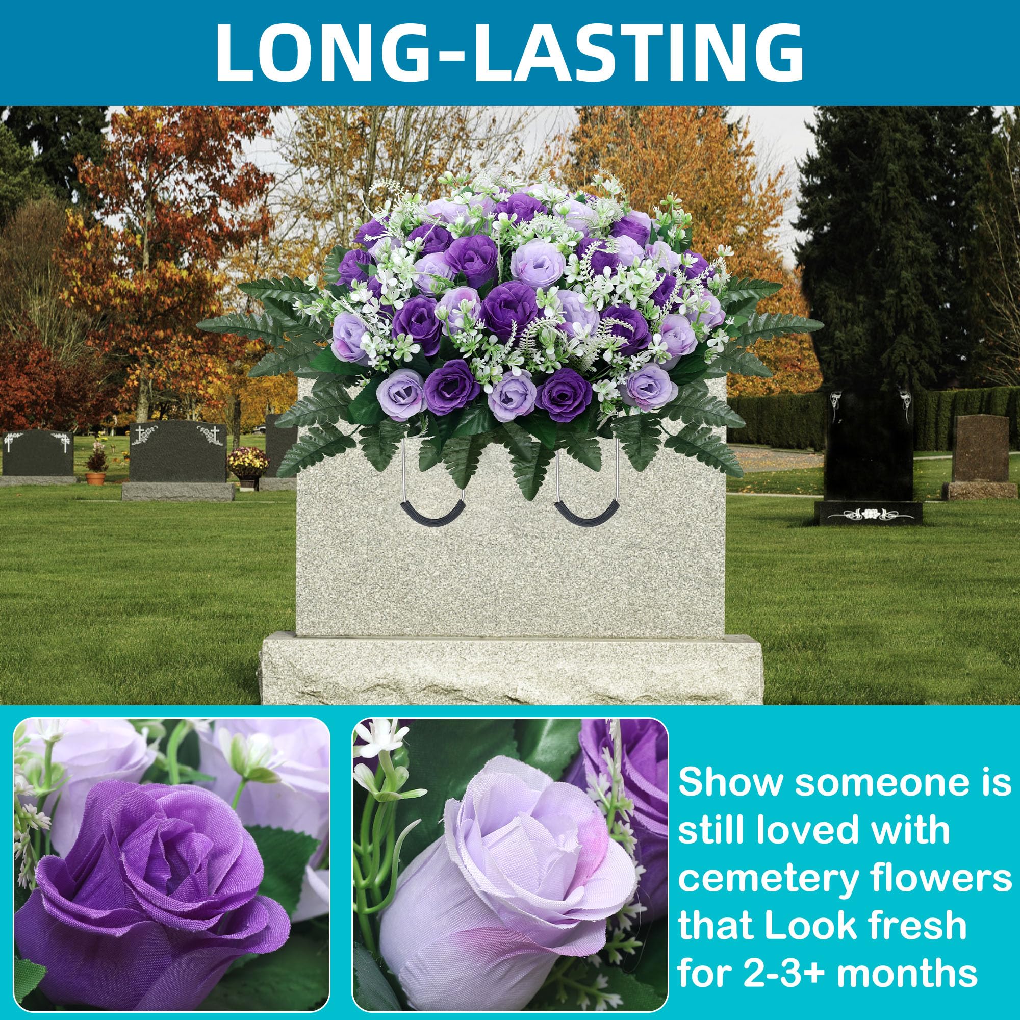 LOSFOTBO windproof cemetery flowers saddle secured outdoors