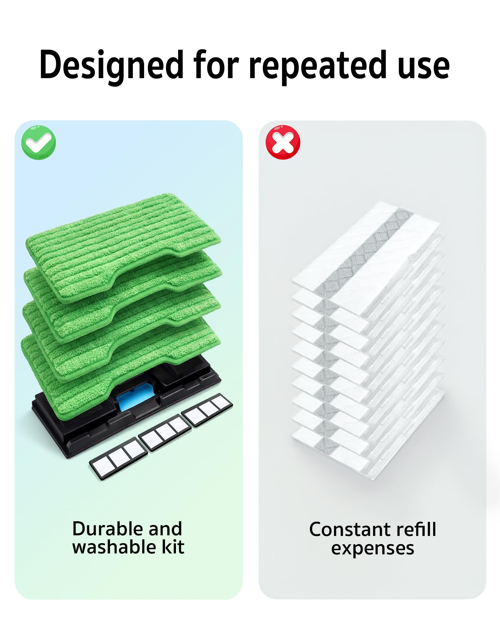LosKremari pad-2 traps fine dust with a textured surface.