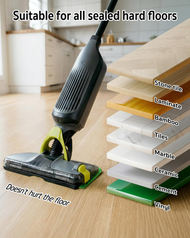 LosKremari pad-3 delivers streak-free results on sealed floors.
