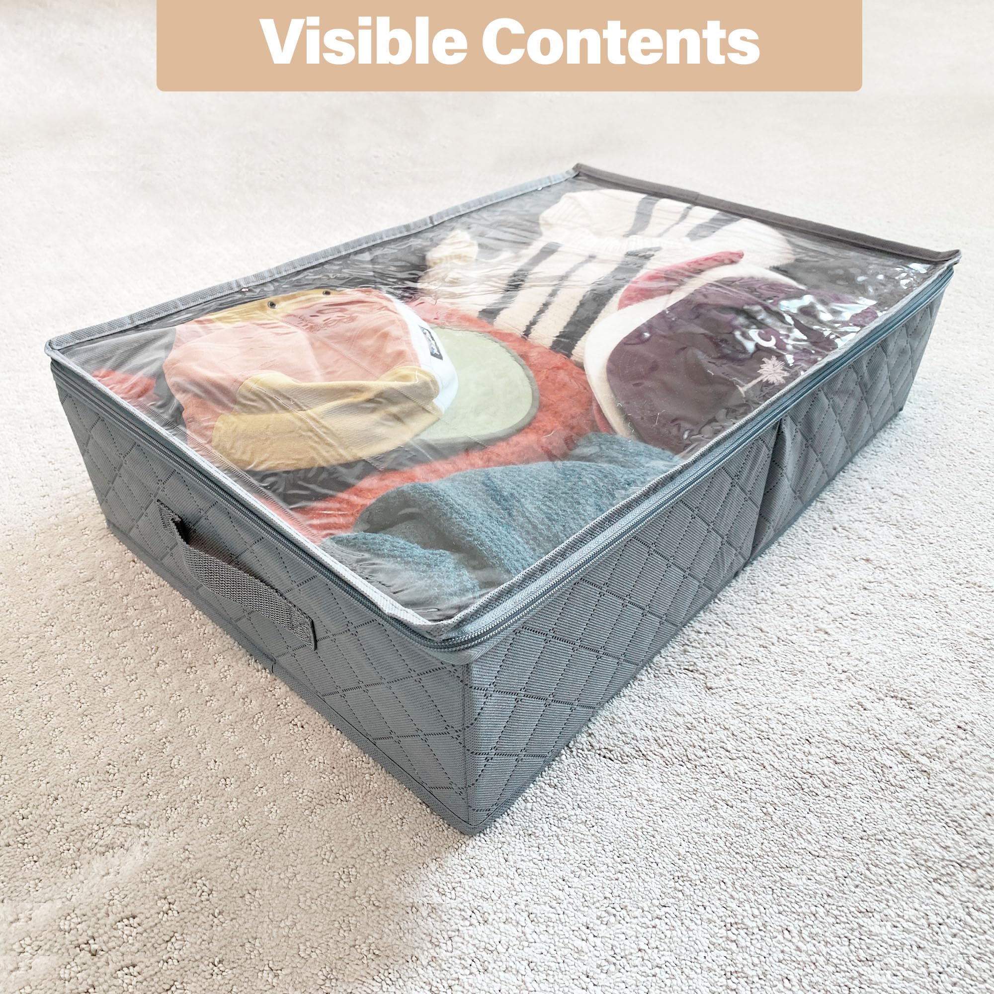 LotFancy clear window top view for quick visibility of contents