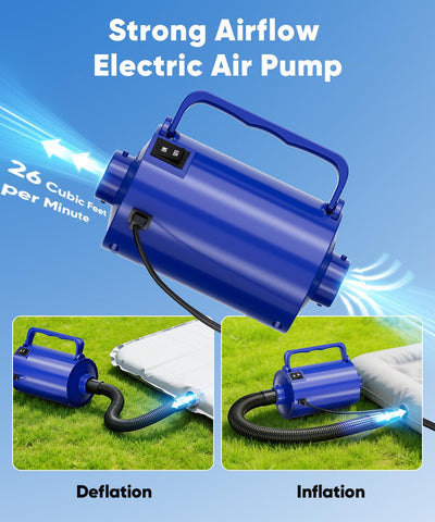 Pump with a 4.9 foot cord for flexible setup and placement.