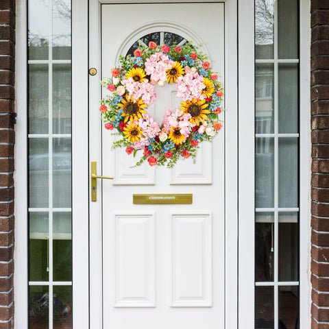 Lotus Hills front-door decor shown in entryway setup.