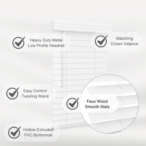 Lotus & Windoware bright white slats provide durable indoor performance.