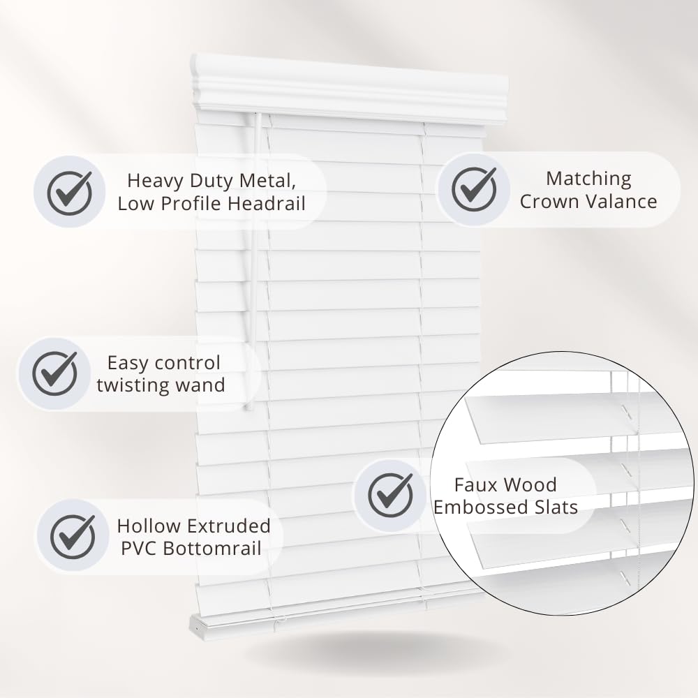 Lotus and Windoware cordless 2in faux wood blind side tilt for privacy control