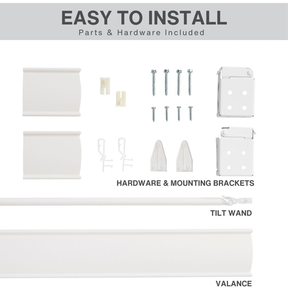 LOTUS & WINDOWARE inside mount setup with Snow White blinds for precise fit and easy mounting