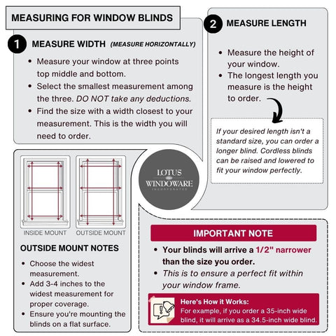 LOTUS & WINDOWARE outside mount visualization showing larger window coverage and enhanced privacy
