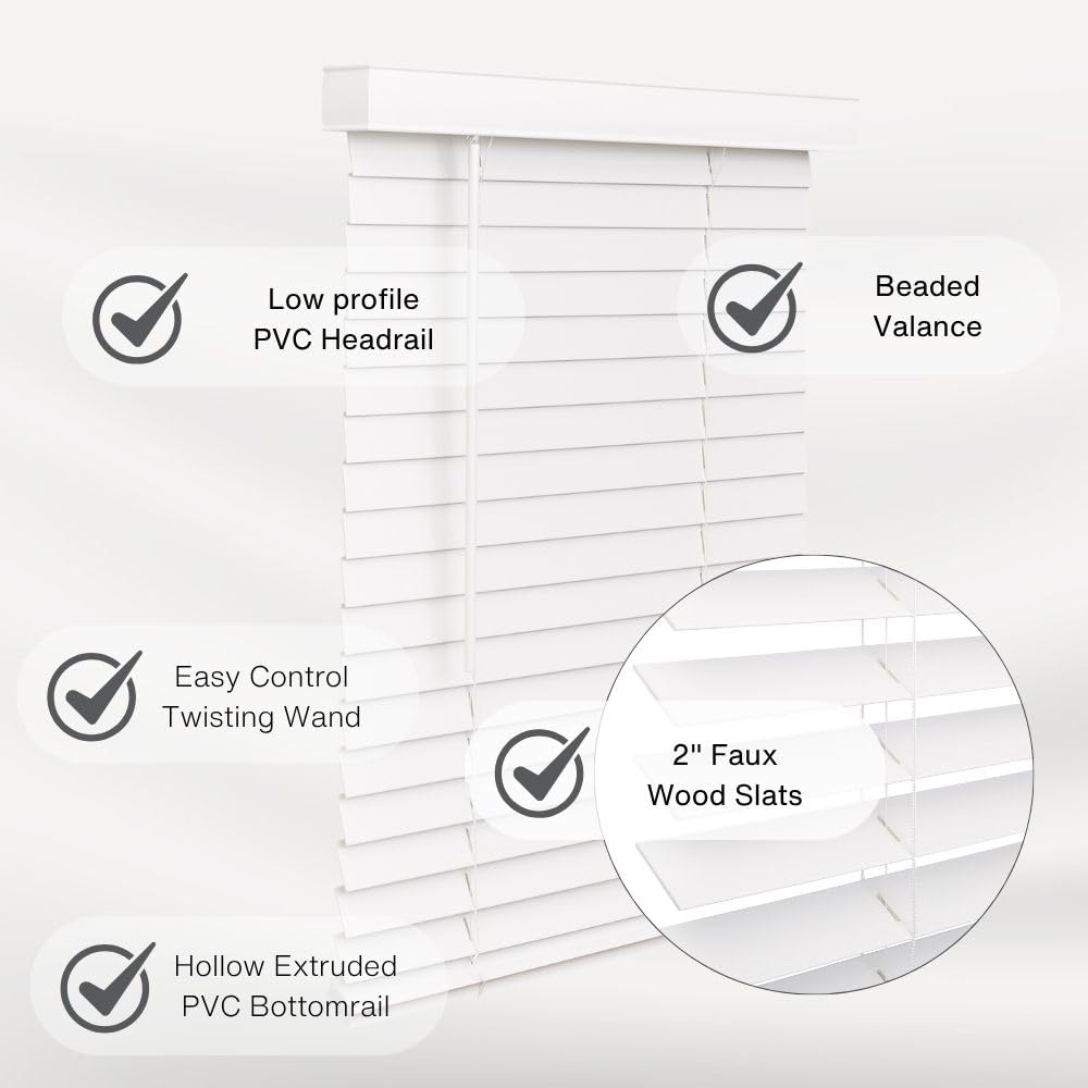 LOTUS & WINDOWARE Snow White blinds close-up on slats highlighting modern finish and privacy