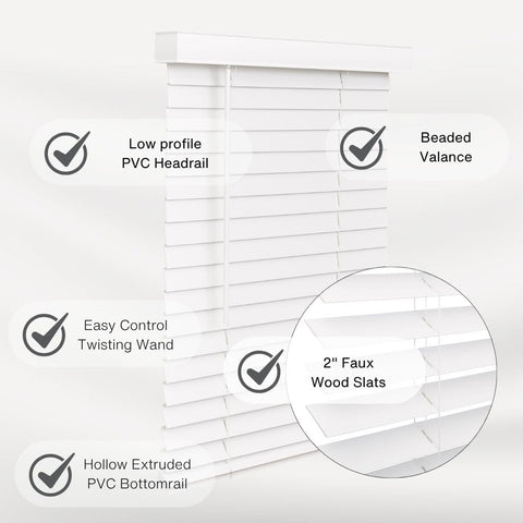 LOTUS & WINDOWARE Snow White blinds close-up on slats highlighting modern finish and privacy