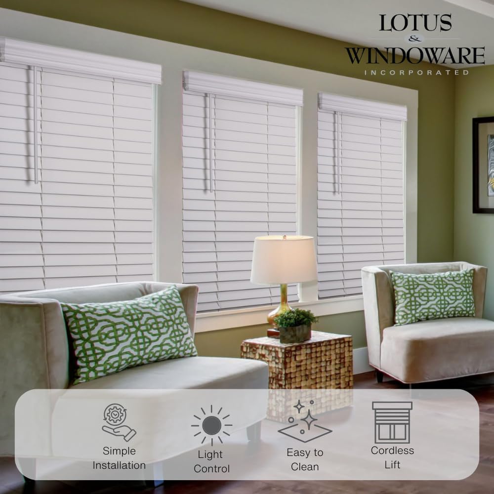 Cordless wand tilt control enables easy privacy and light control for Lotus & Windoware.