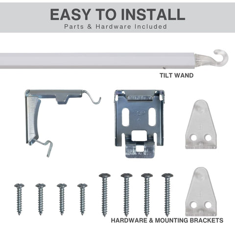 Hardware and installation instructions included with LOTUS & WINDOWARE blind