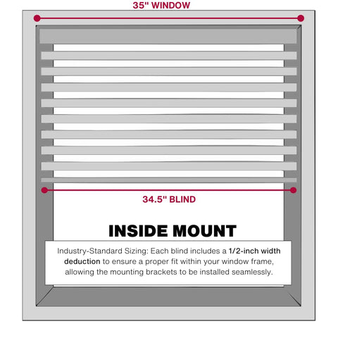 Lotus & Windoware inside/outside mount faux wood blind in Bright White