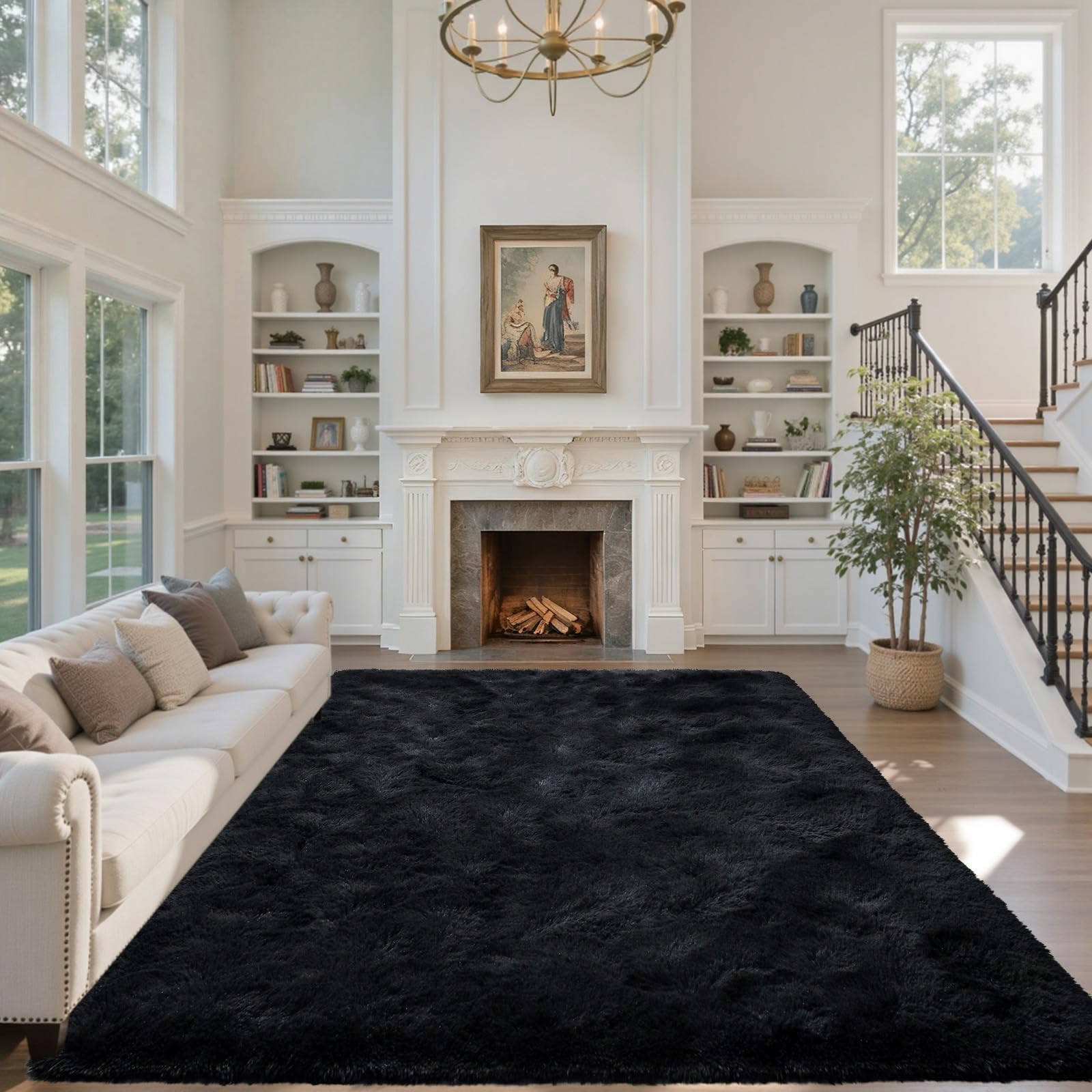 Anti-slip bottom detail on LòutiRoot Home rug ensuring steadiness on various floors.