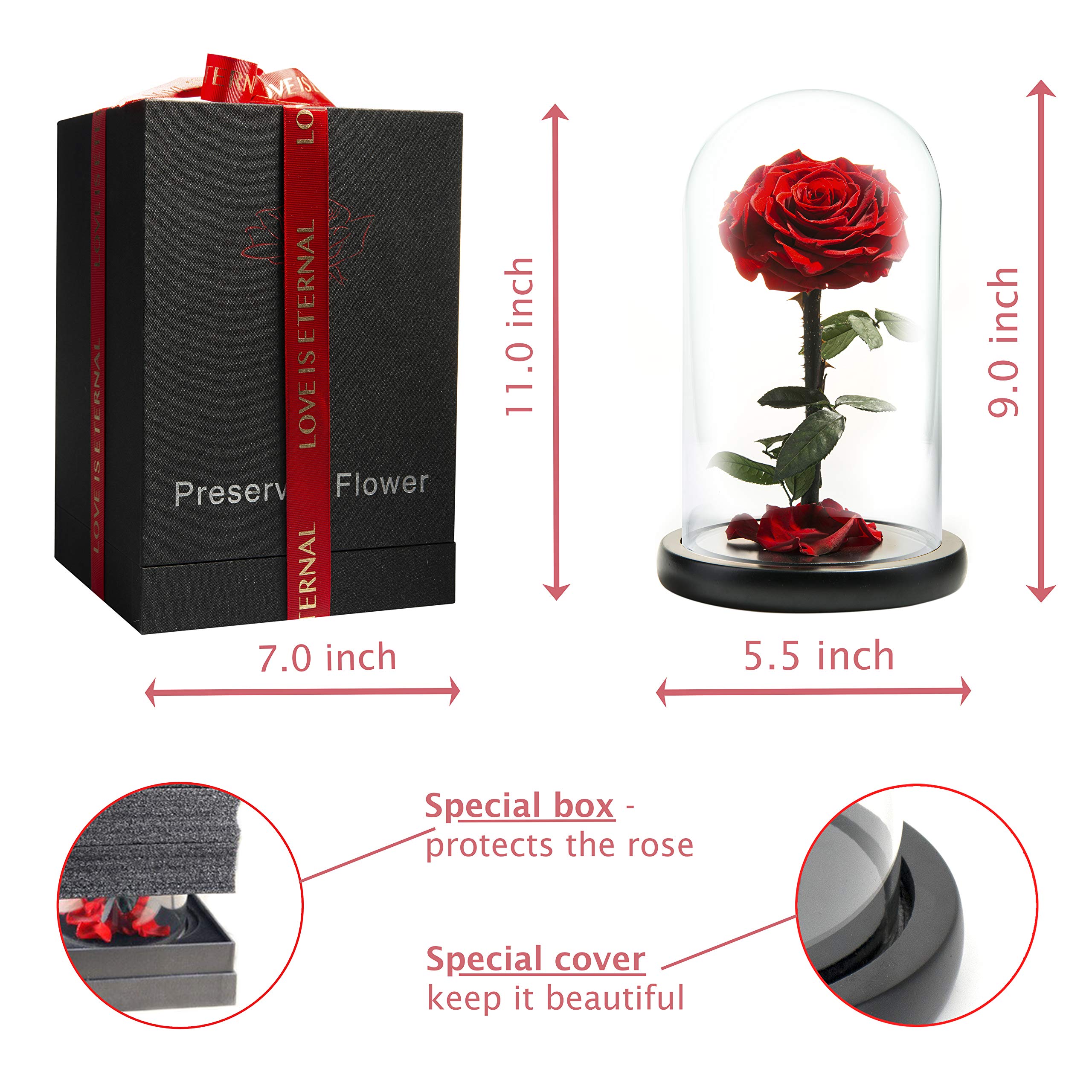 LOVAPPY Mother's Day gift idea rose-romantic keepsake she can treasure.