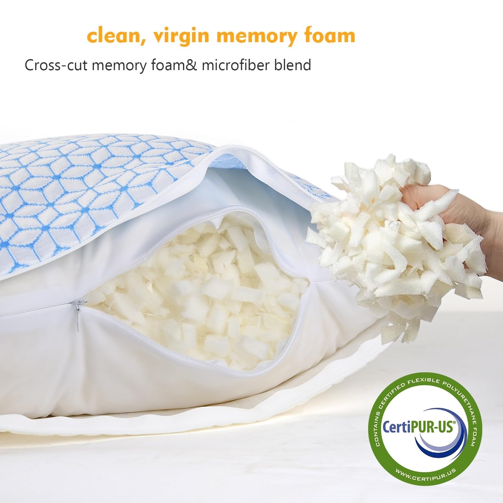 Love Attitude adjustable foam filling for customizable firmness.