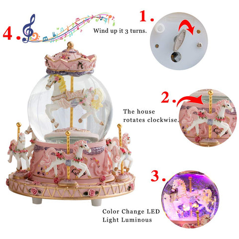 LOVE FOR YOU dreamlike carousel display captivates kids and adults alike