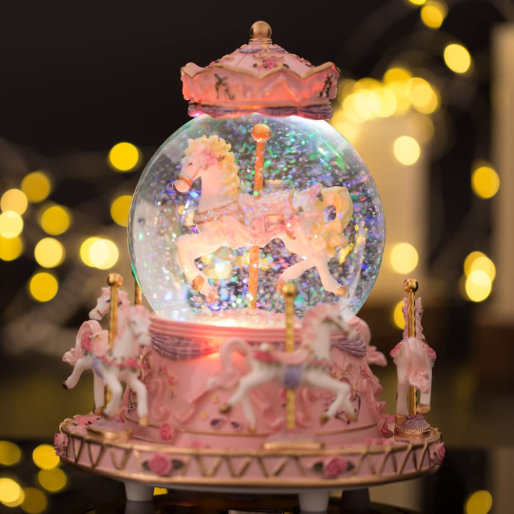 LOVE FOR YOU gold accents details enhance luxe, timeless appeal on a keepsake music globe