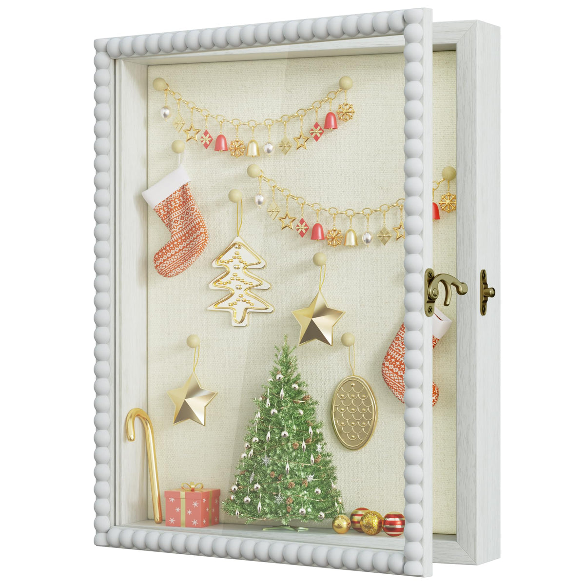 Love-KANKEI Shadow Box Frame front view showcases a deep display for memories.