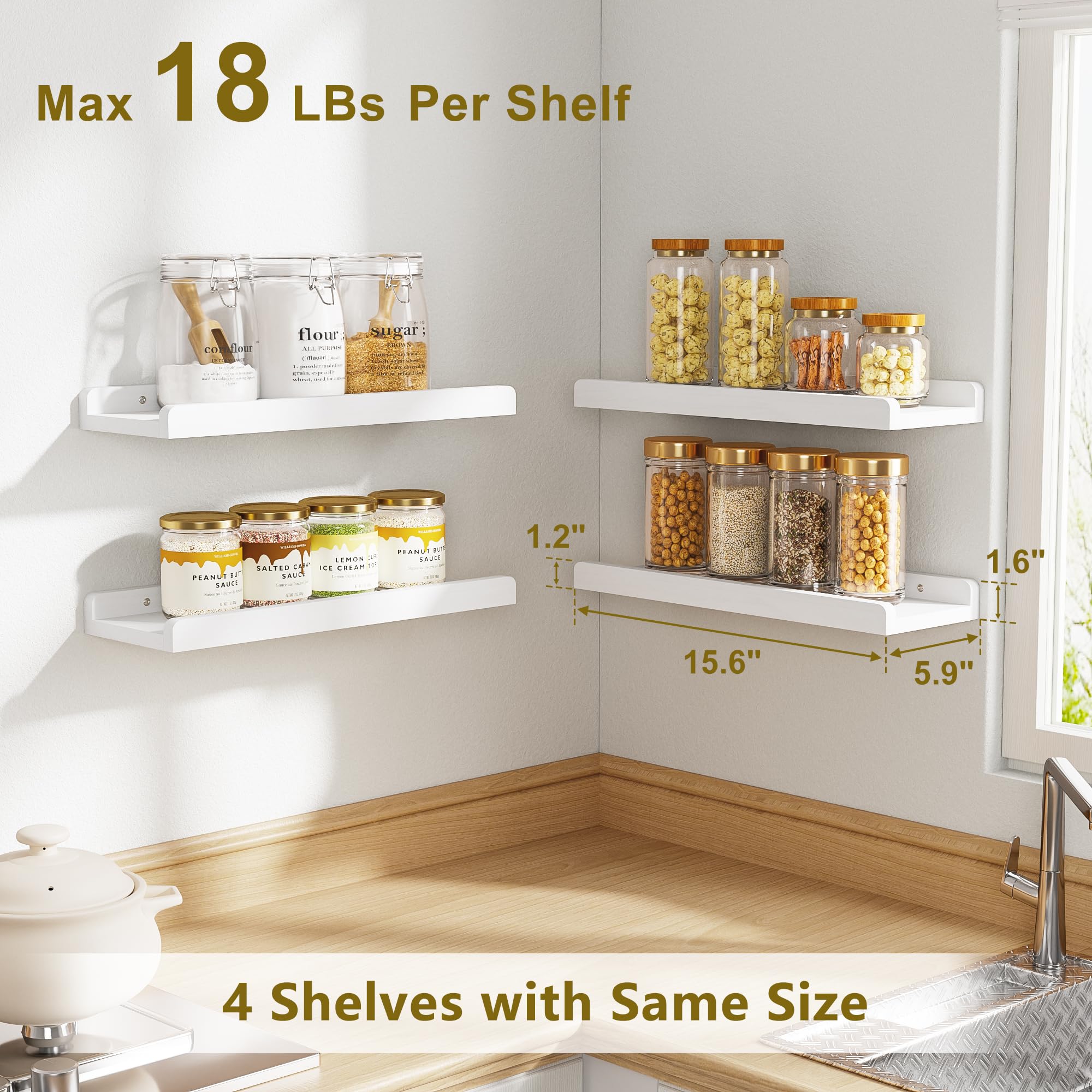 Love-KANKEI front lip detail on white shelves for item security