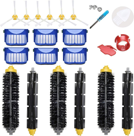 LOVECO Roomba bristle and flexible beater brush improves carpet cleaning.