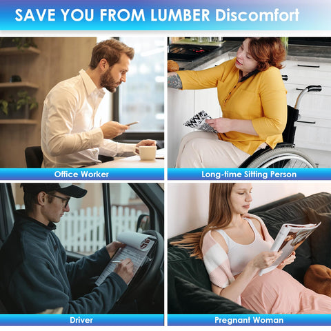 LOVEHOME lumbar pillow chair-back-curve breathable mesh cover keeps you cool.