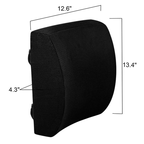 LOVEHOME lumbar pillow chair-back-curve memory foam adapts to your back for support.