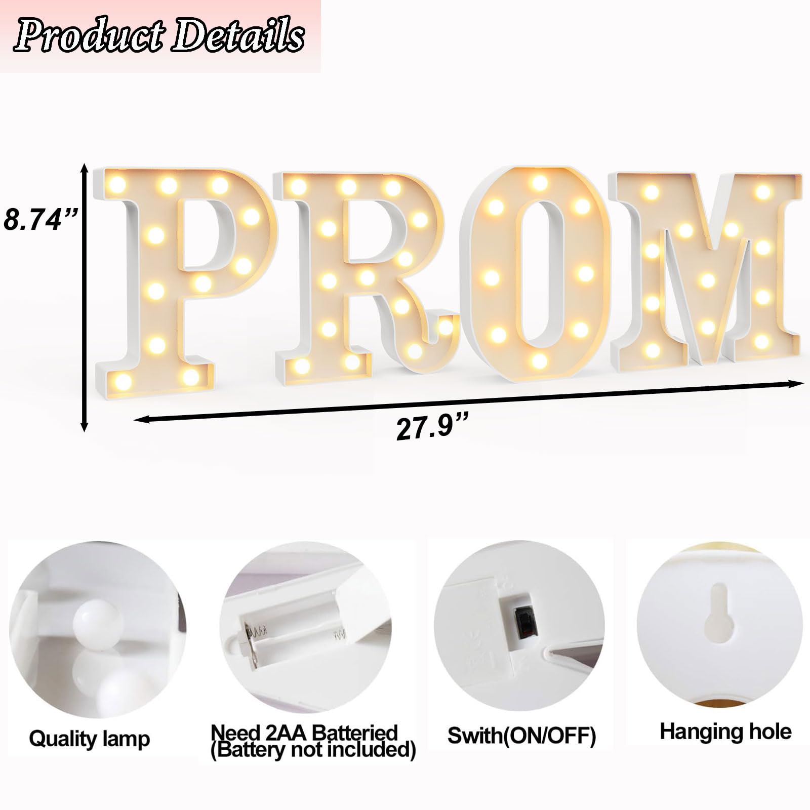 Lovelite 28-inch wide sign stands as a versatile centerpiece.